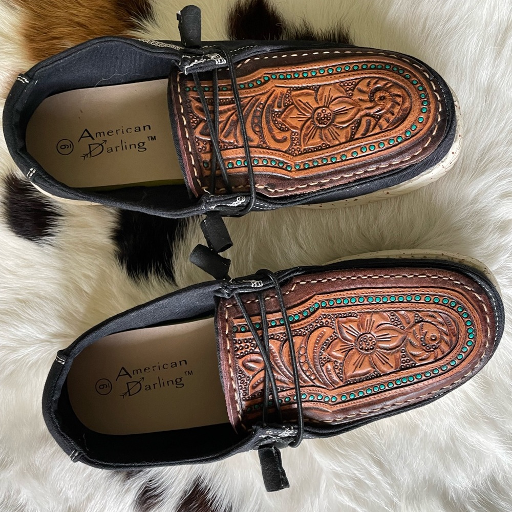 Tooled Leather Shoes!